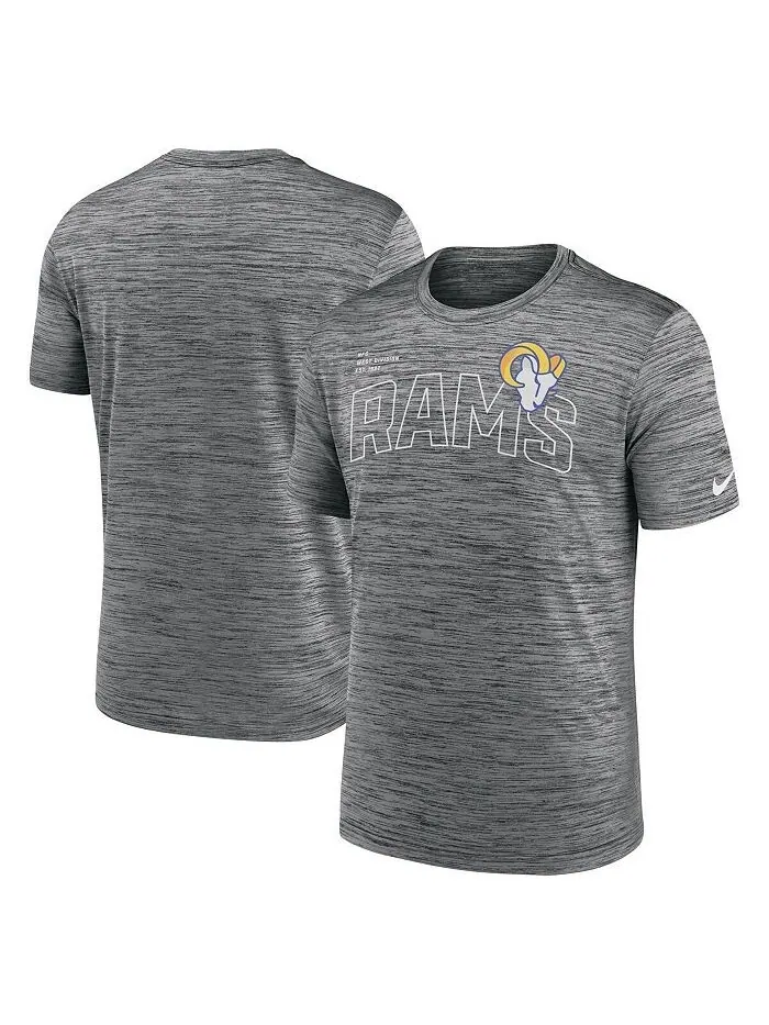 Мужская антрацитовая футболка Los Angeles Rams Velocity Arch Performance Nike — изображение 1 из 3, серый