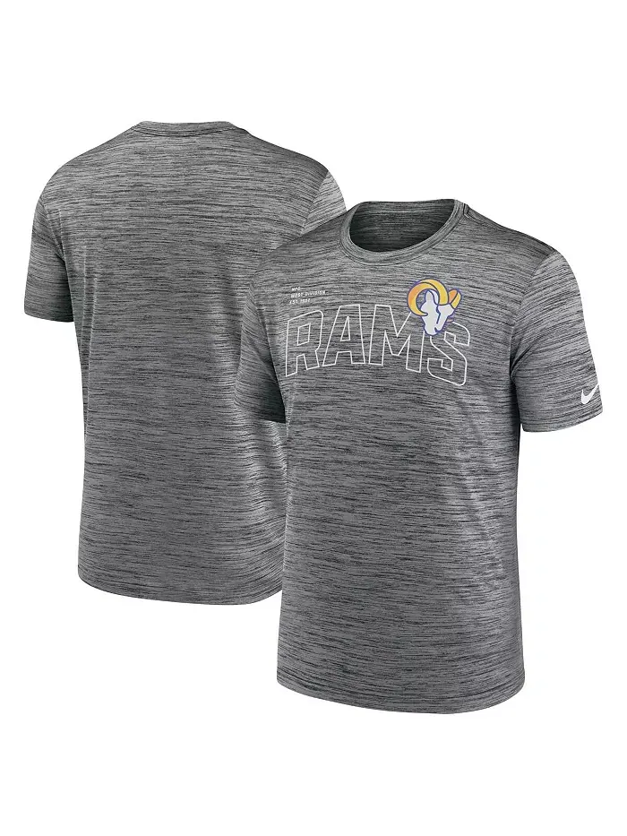 Мужская антрацитовая футболка Los Angeles Rams Velocity Arch Performance Nike