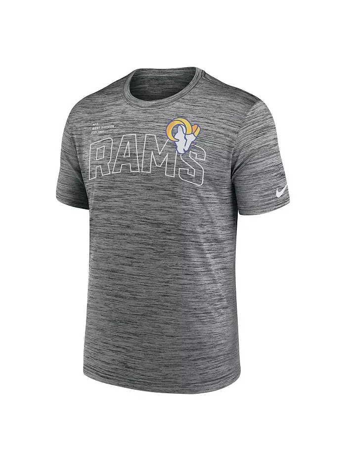 Мужская антрацитовая футболка Los Angeles Rams Velocity Arch Performance Nike — изображение 2 из 3
