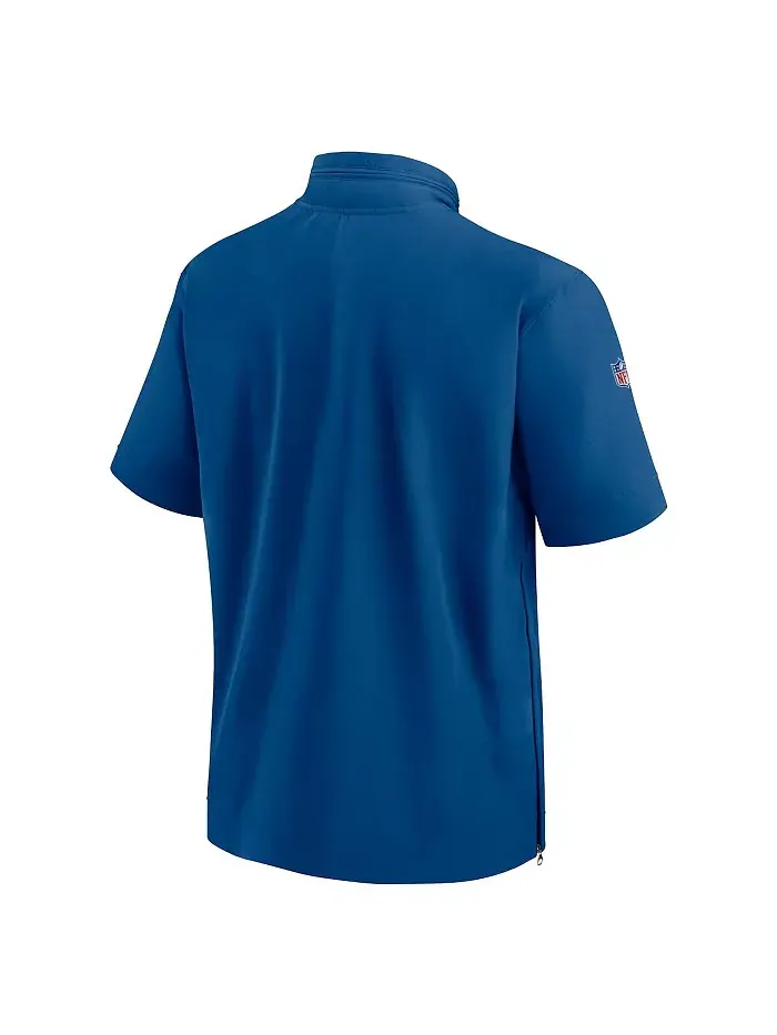 Мужская худи с молнией на четверть и короткими рукавами Royal Indianapolis Colts Sideline Coach Nike — изображение 2 из 3