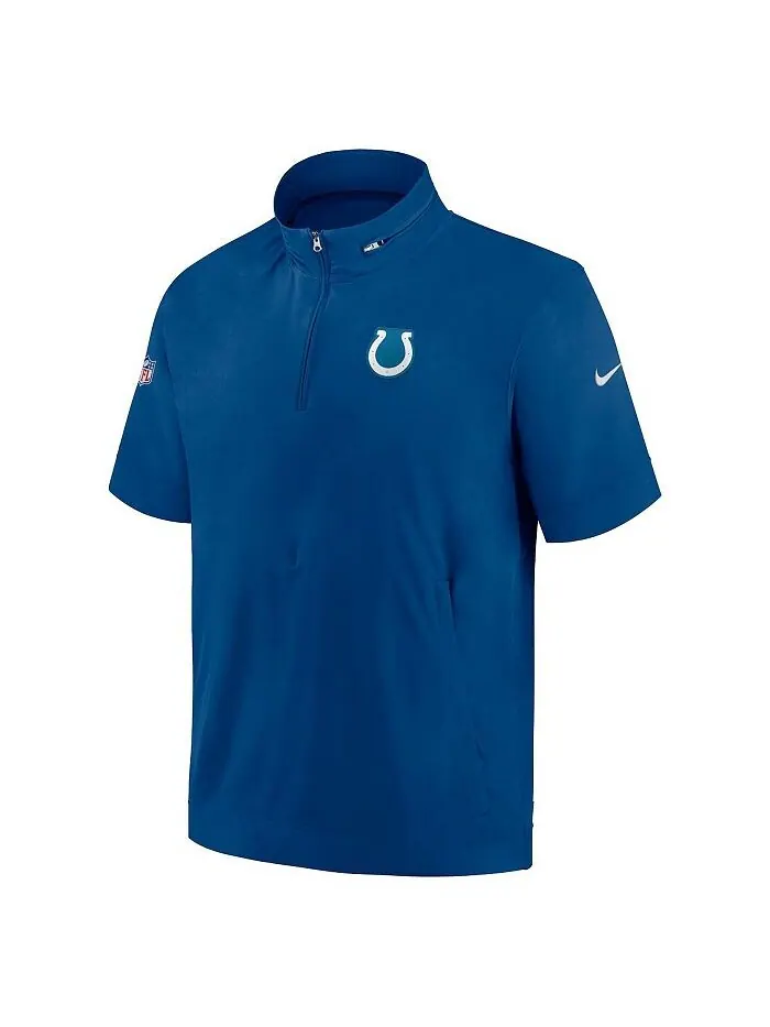 Мужская куртка с капюшоном и молнией четверть с короткими рукавами Royal Indianapolis Colts — изображение 3 из 3, королевский
