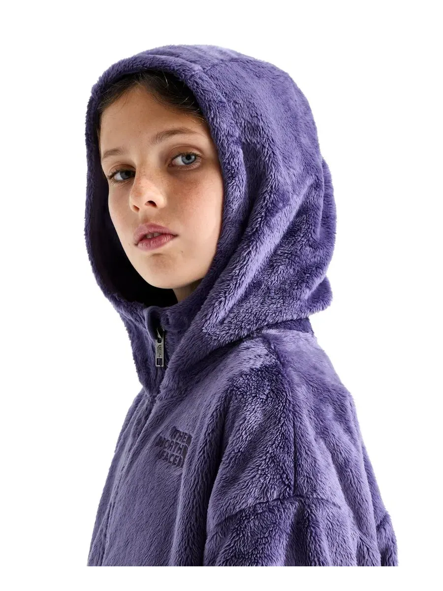 Худи из флиса с капюшоном, на молнии, с вышитым логотипом The North Face, Grounded Plum — изображение 4 из 5