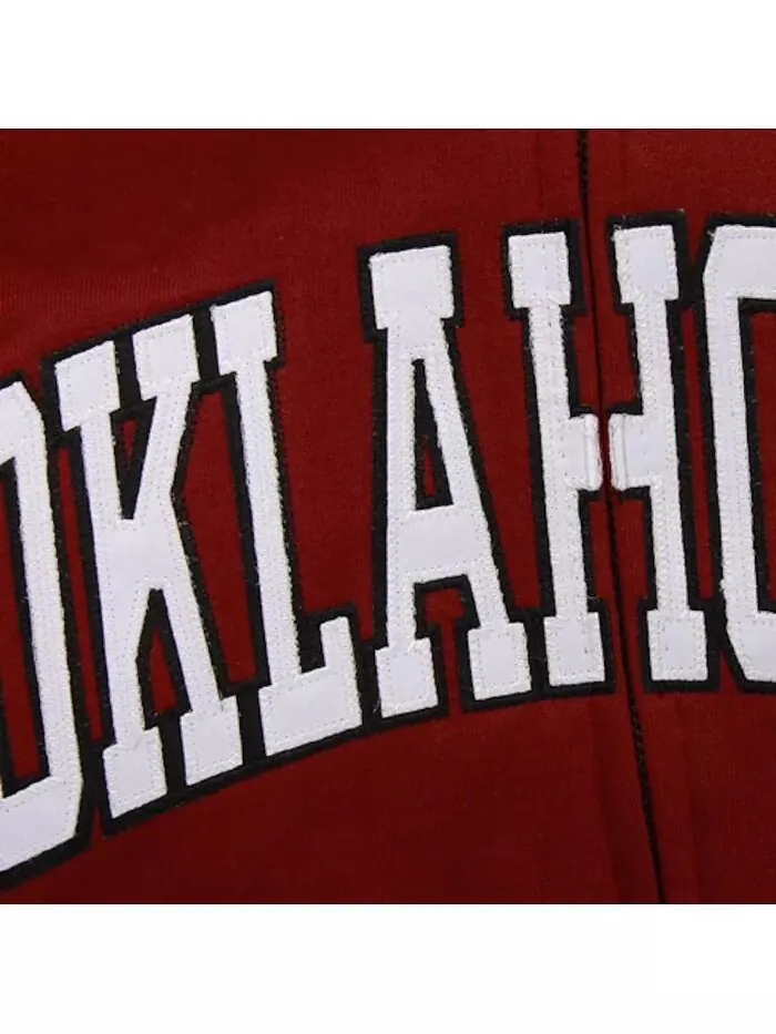Женская толстовка с капюшоном и молнией с надписью «Oklahoma Sooners» красного цвета Stadium — изображение 3 из 3