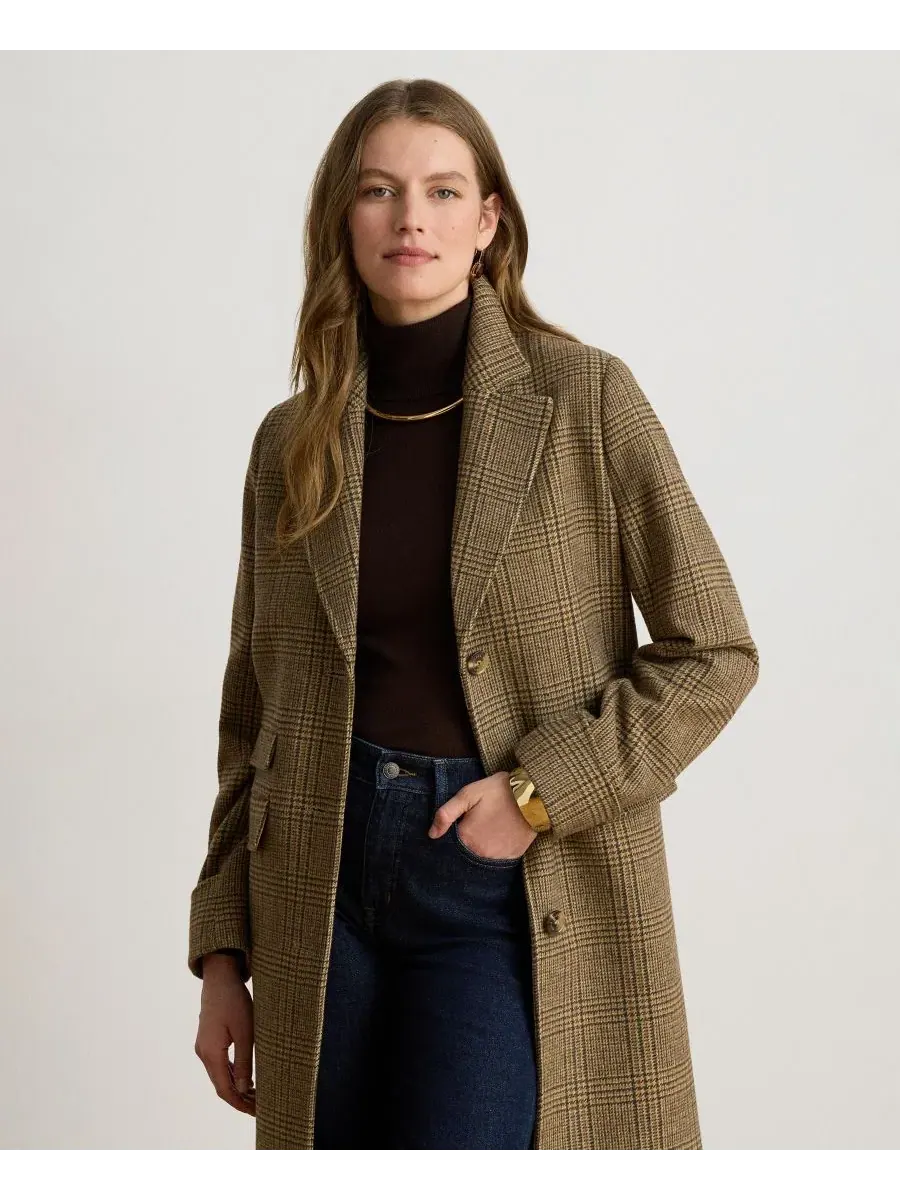 Пальто-редингот с воротником, шерстяное Lauren Ralph Lauren, Hazel Plaid