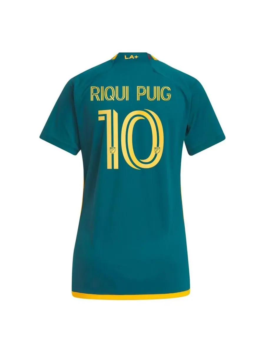 Adidas Женская футболка Riqui Puig Green LA Galaxy 2024 LA Kit Replica Player Jersey — изображение 2 из 3, зеленый