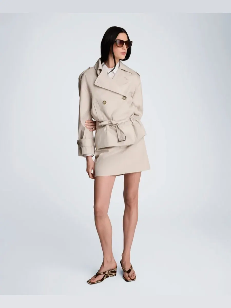 Женский тренч с заниженной талией и поясом Kenneth Cole, Oxford Stone