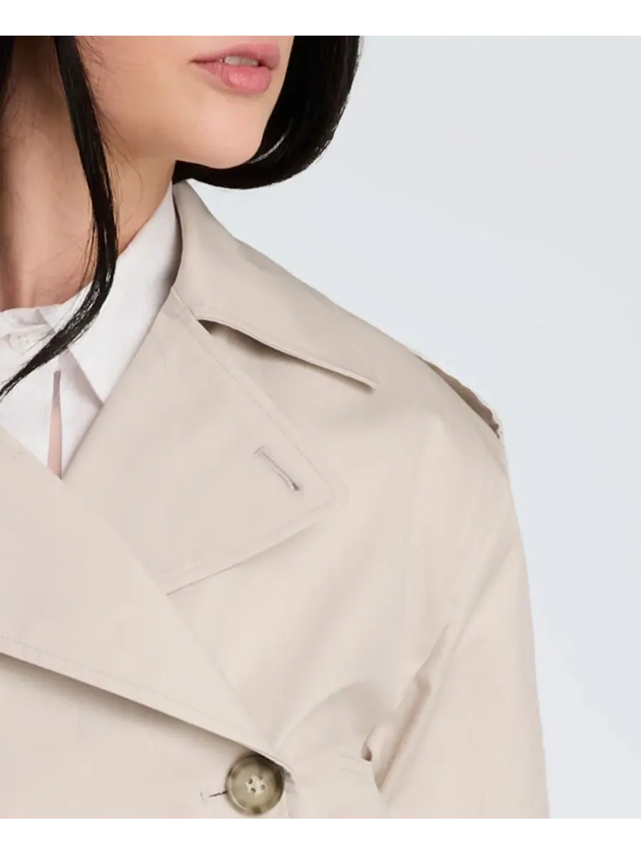 Женский тренч с заниженной талией и поясом Kenneth Cole, Oxford Stone — изображение 4 из 6