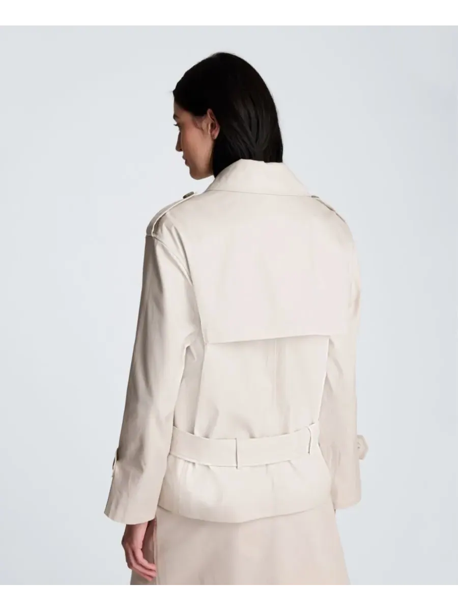 Женский тренч с заниженной талией и поясом Kenneth Cole, Oxford Stone — изображение 5 из 6
