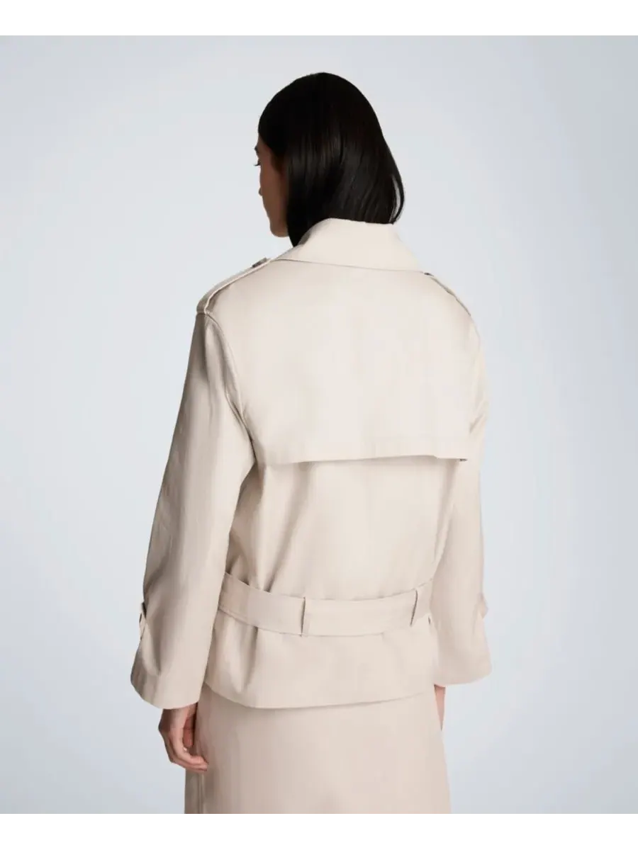 Женский тренч с заниженной талией и поясом Kenneth Cole, Oxford Stone — изображение 6 из 6