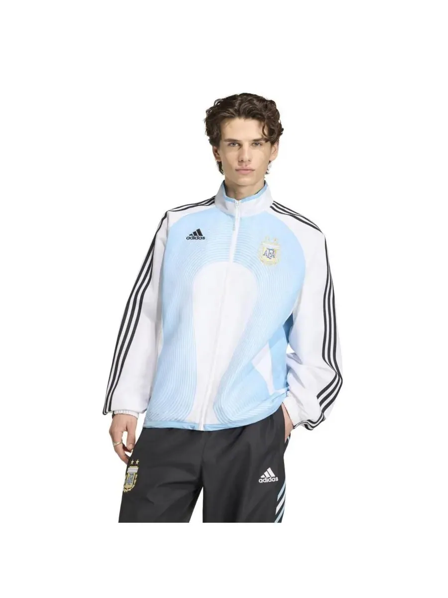 Adidas Мужская белая спортивная куртка на молнии с символикой сборной Аргентины 2006 года