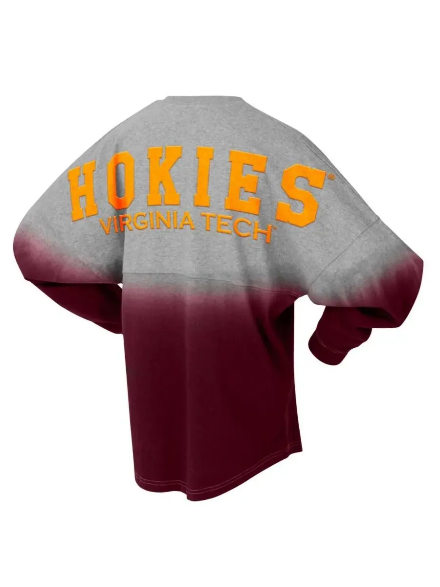 Spirit Jersey Мужская и женская футболка с длинным рукавом бордово-серого цвета с логотипом — изображение 2 из 3, серый