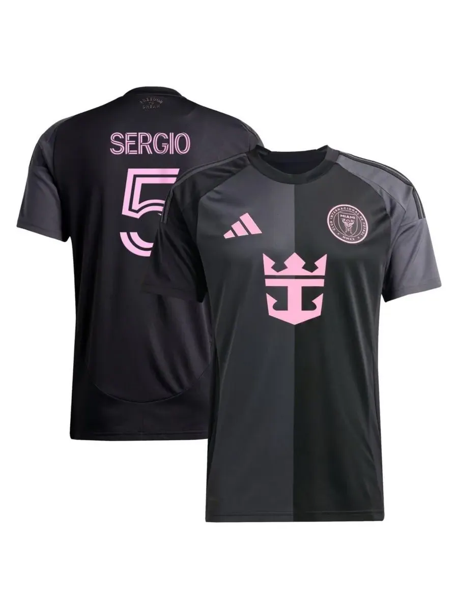 Adidas Мужская черная футболка-реплика Серхио Бускетса Inter Miami CF 2025 The Fortitude Kit
