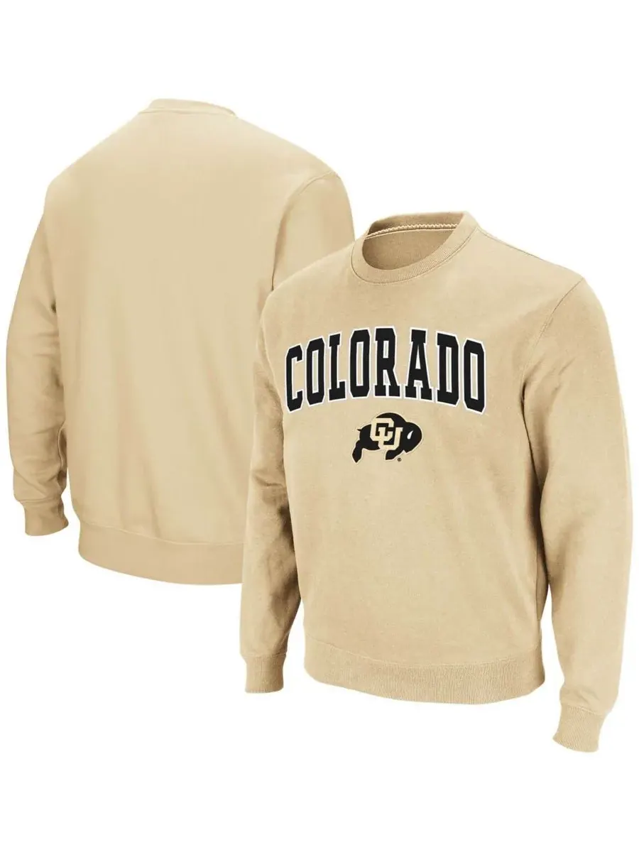 Мужская толстовка с круглым вырезом и логотипом команды Colorado Buffaloes Colosseum, золото-tone