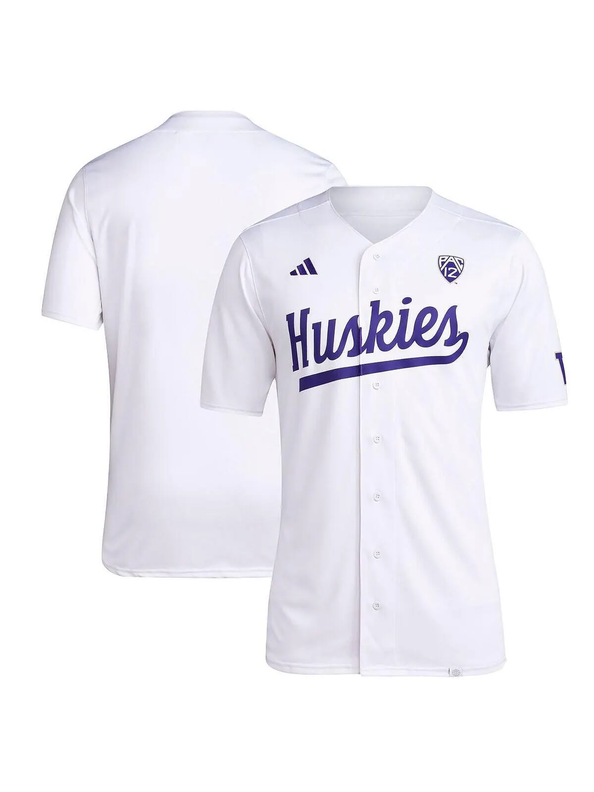 Мужская белая бейсбольная майка Washington Huskies Team adidas