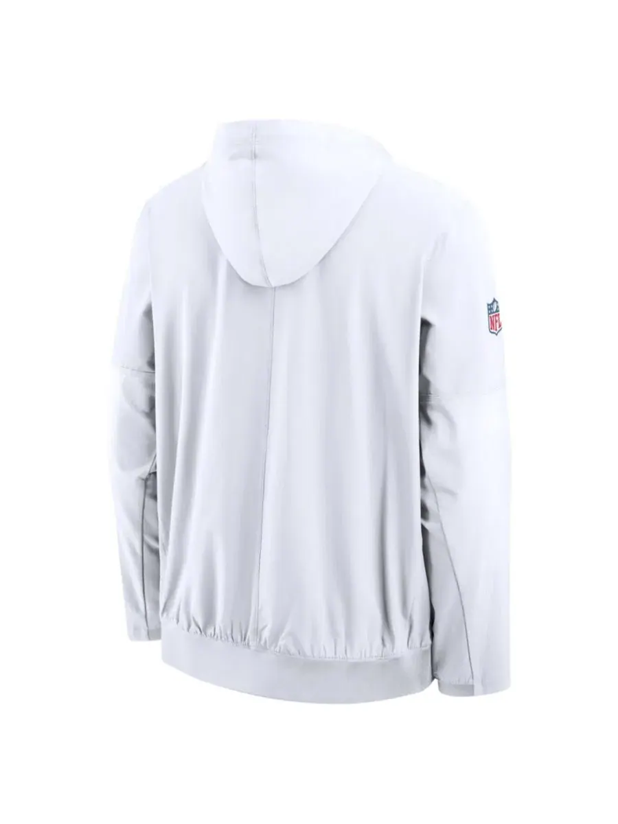 Ветровка анорак с капюшоном Cleveland Browns Alt Anorak Half-Zip Hooded Jacket Nike — изображение 3 из 3, белый оранжевый