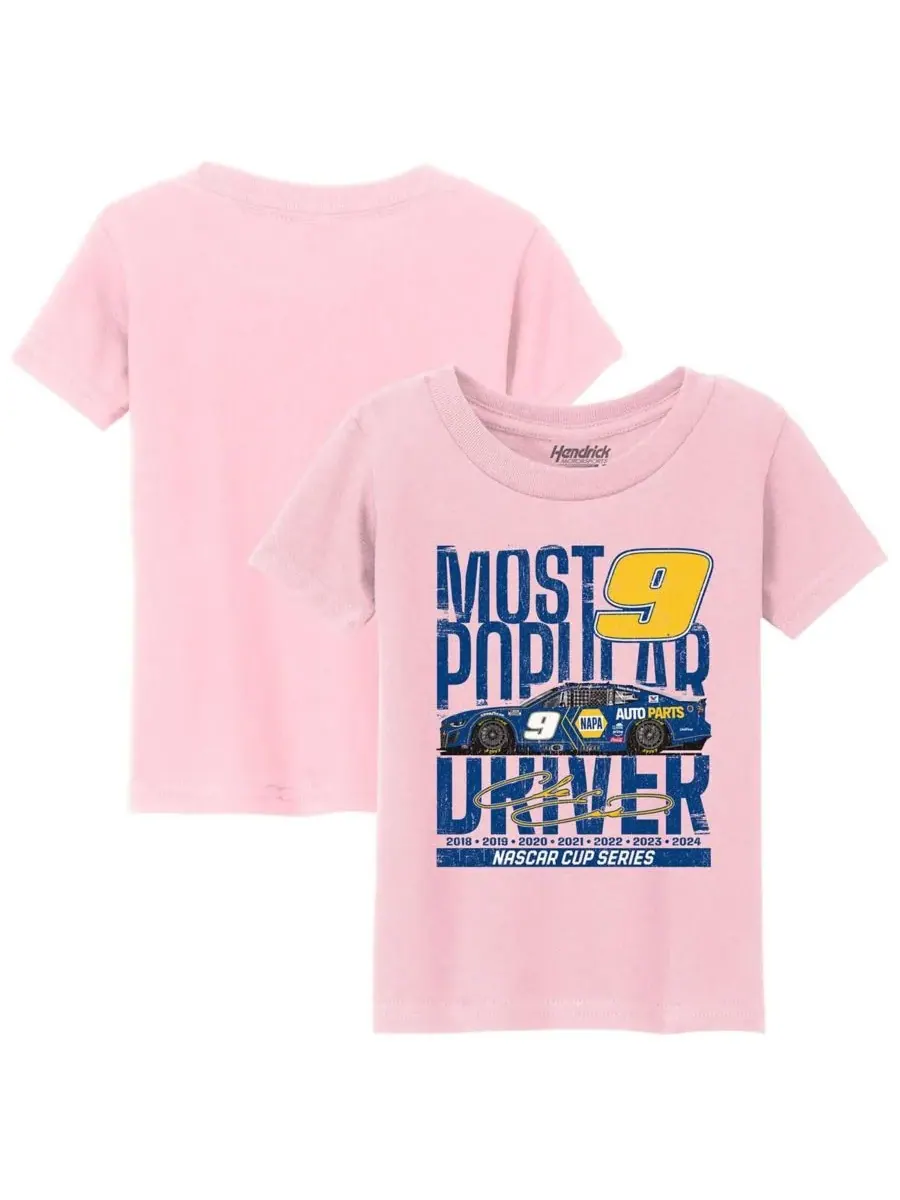 Hendrick Motorsports Team Collection Детская футболка для девочек, светло-розовая, с изображением — розовый