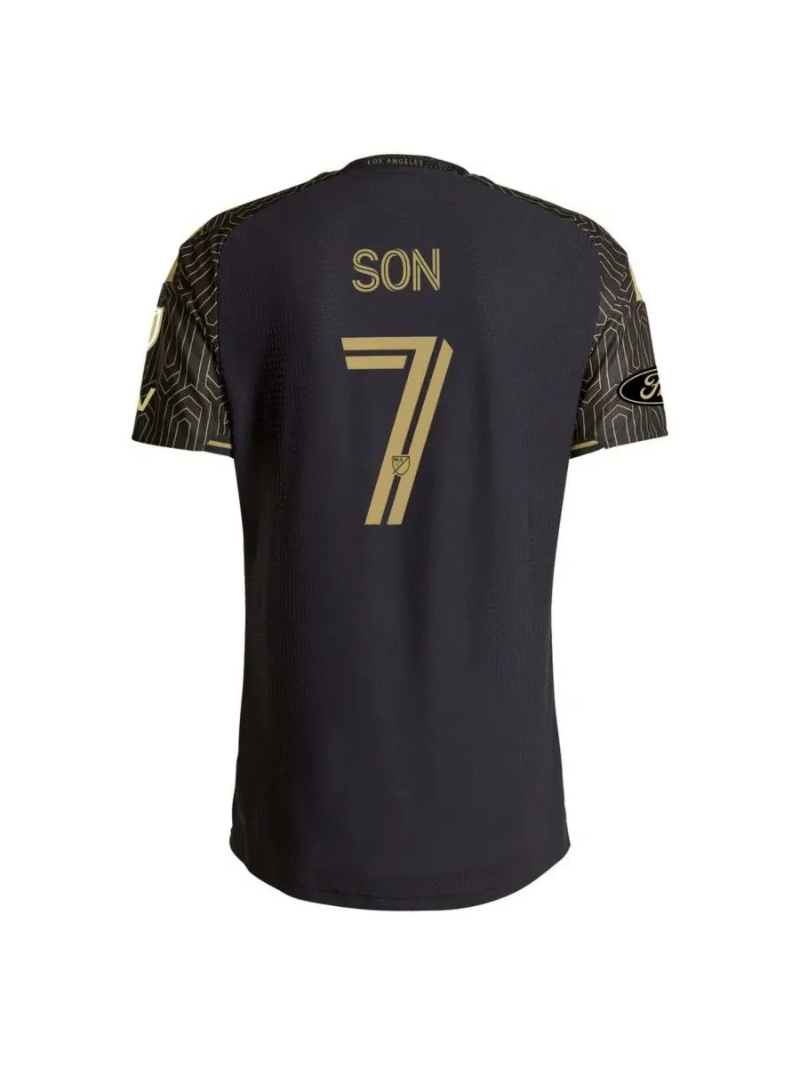 Футболка с длинным рукавом Son Heung-Min Black LAFC 2026 Primary Kit On-Field Authentic Patch — изображение 2 из 3, черный
