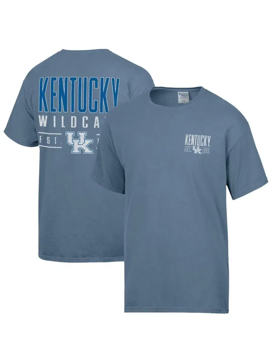 Футболка с принтом Big Name Kentucky Wildcats Comfortwash — синий