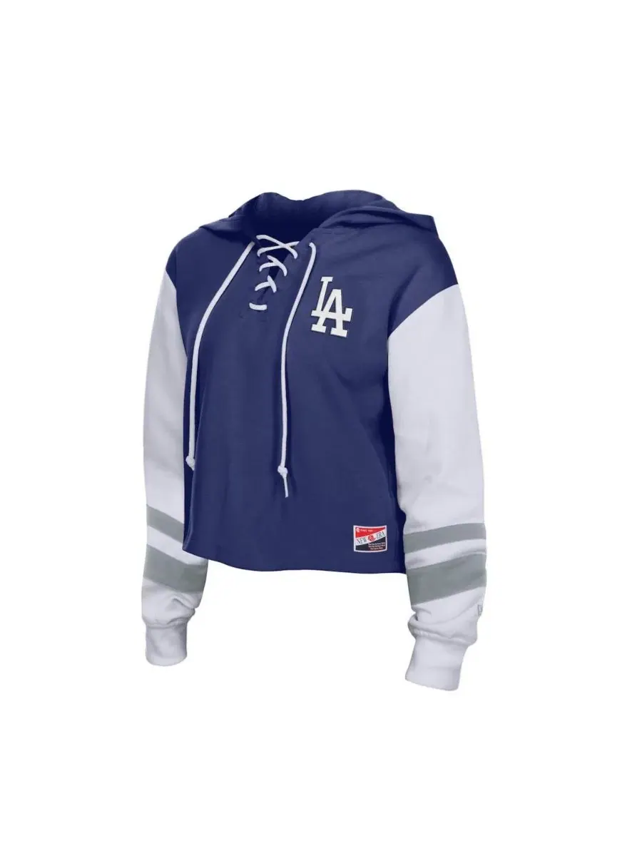 Худи с шнуровкой и логотипом Los Angeles Dodgers New Era — изображение 3 из 4, королевский