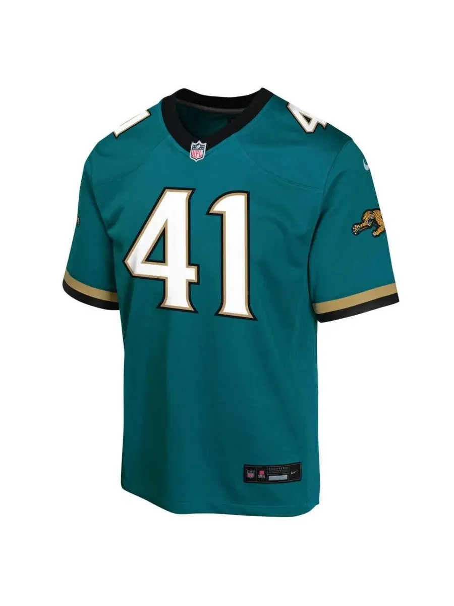 Детская футболка-джерси Nike Josh Hines-Allen Jacksonville Jaguars Alternate 2 Prowler Throwback — изображение 2 из 3
