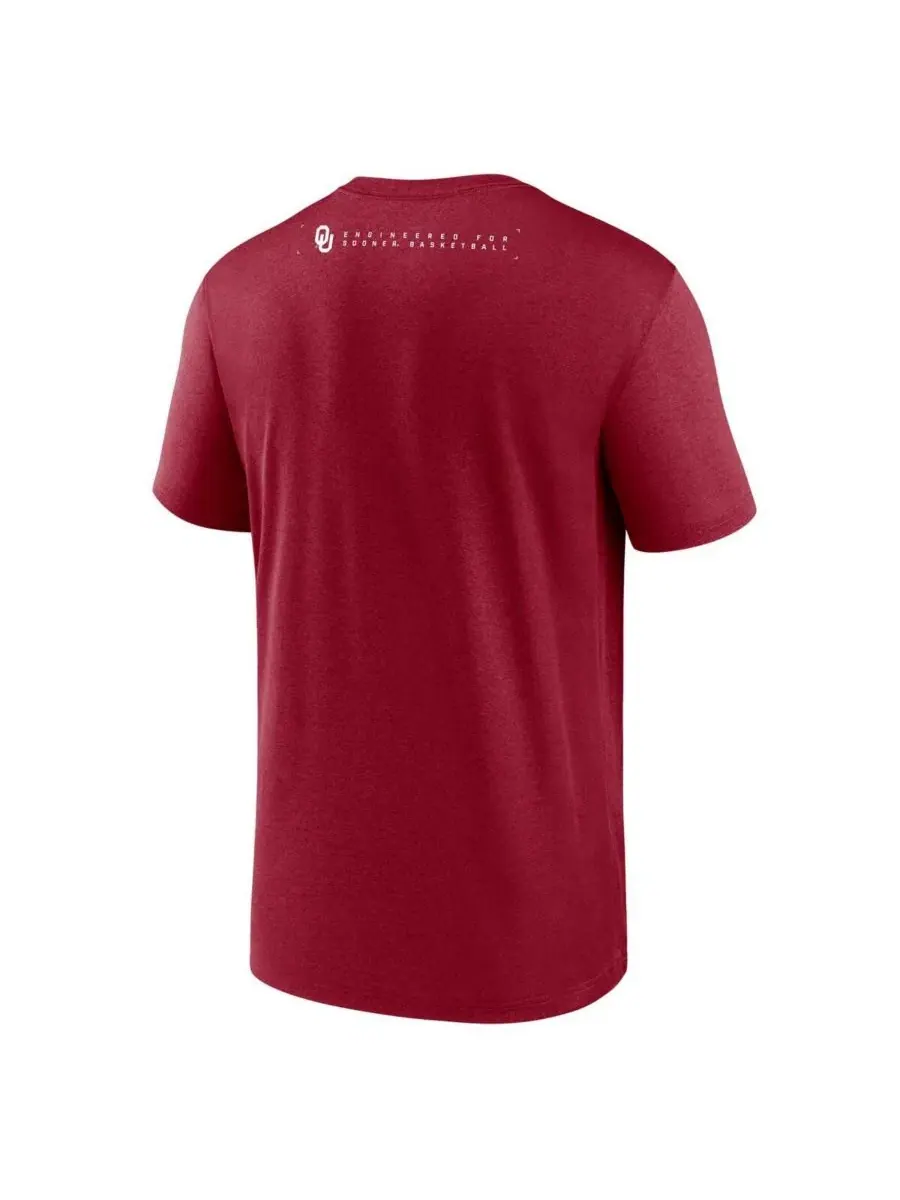Мужская футболка с принтом Oklahoma Sooners 2025 Courtside Basketball Legend Dri-FIT Jordan — изображение 3 из 3, красный