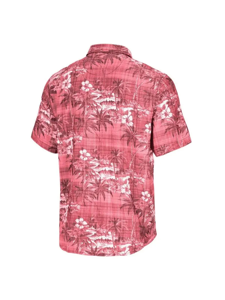 Tommy Bahama Мужская красная рубашка на пуговицах с символикой Kansas City Chiefs Coconut Point — изображение 2 из 3, красный