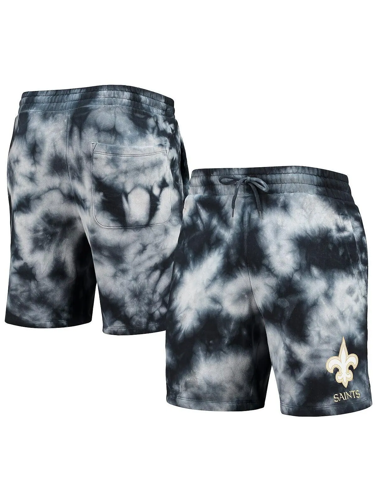 Мужские черные шорты new orleans saints с принтом тай-дай New Era