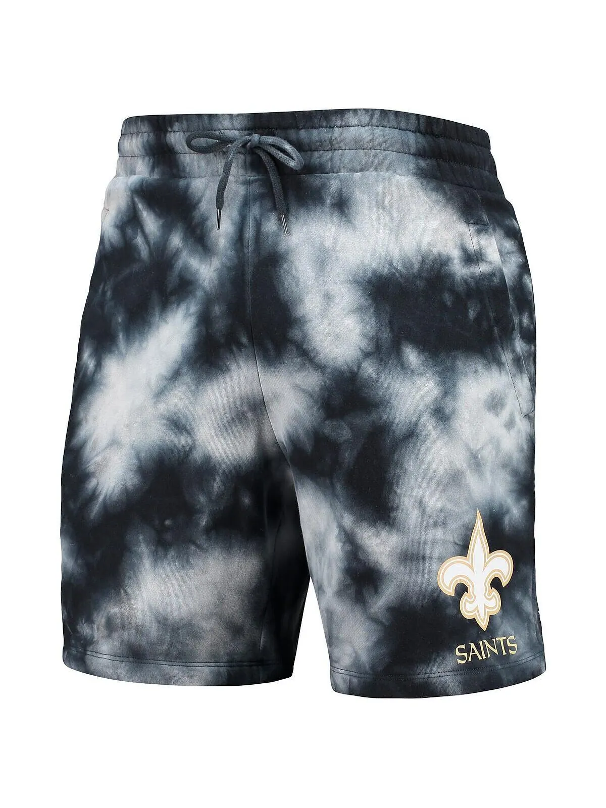 Мужские черные шорты new orleans saints с принтом тай-дай New Era — изображение 2 из 3, черный