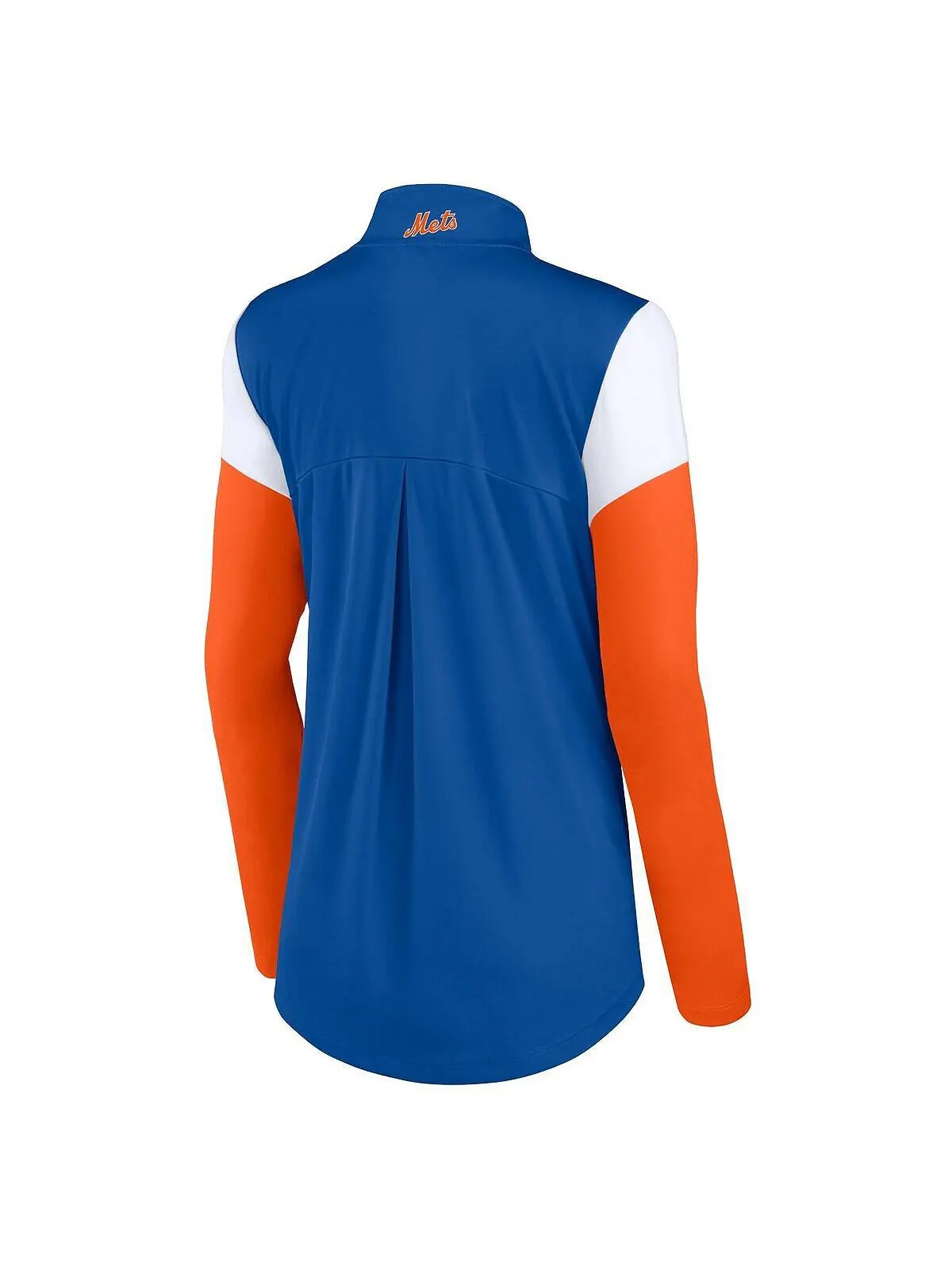 Женская флисовая куртка с молнией четверть цвета New York Mets Authentic Royal и оранжевого цвета — изображение 3 из 3