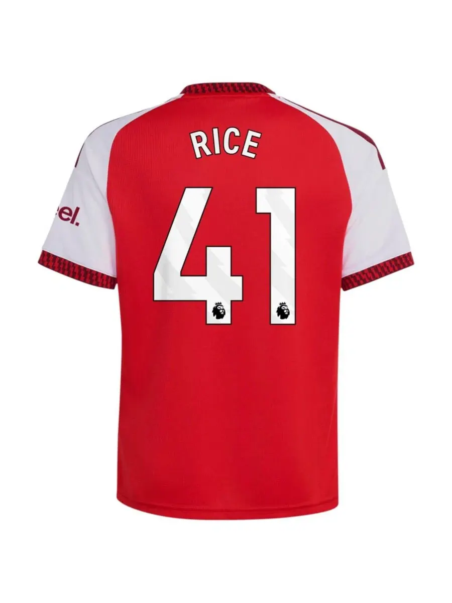 Футболка с коротким рукавом Declan Rice Red Arsenal 2026/27 Home Replica Jersey adidas — изображение 2 из 3, красный