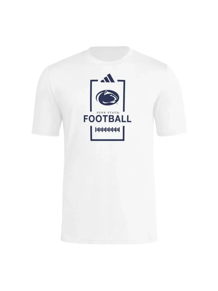 Футболка из полиэстера с коротким рукавом Penn State Nittany Lions adidas — изображение 2 из 2, белый