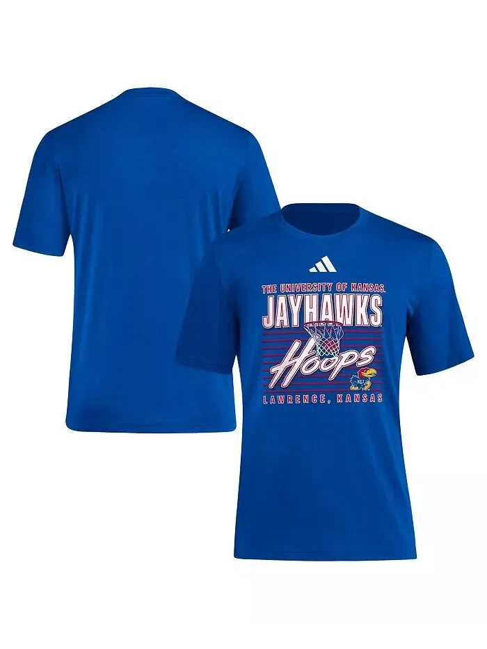 Мужская футболка Royal Kansas Jayhawks Locker Swish Tri-blend adidas