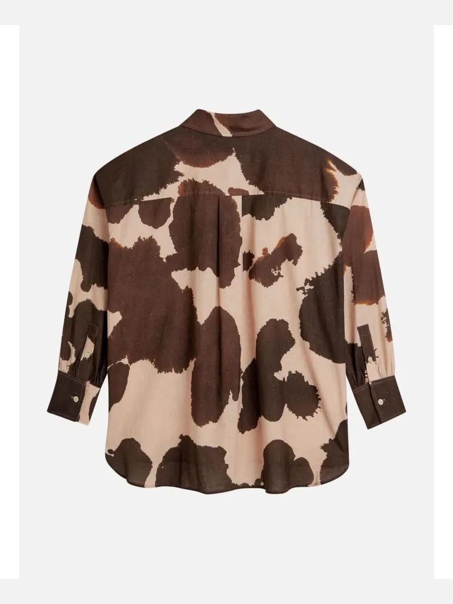 Женская рубашка из льняной смеси с принтом, с коротким рукавом, модель Desert Floral SCOTCH & SODA — изображение 5 из 5