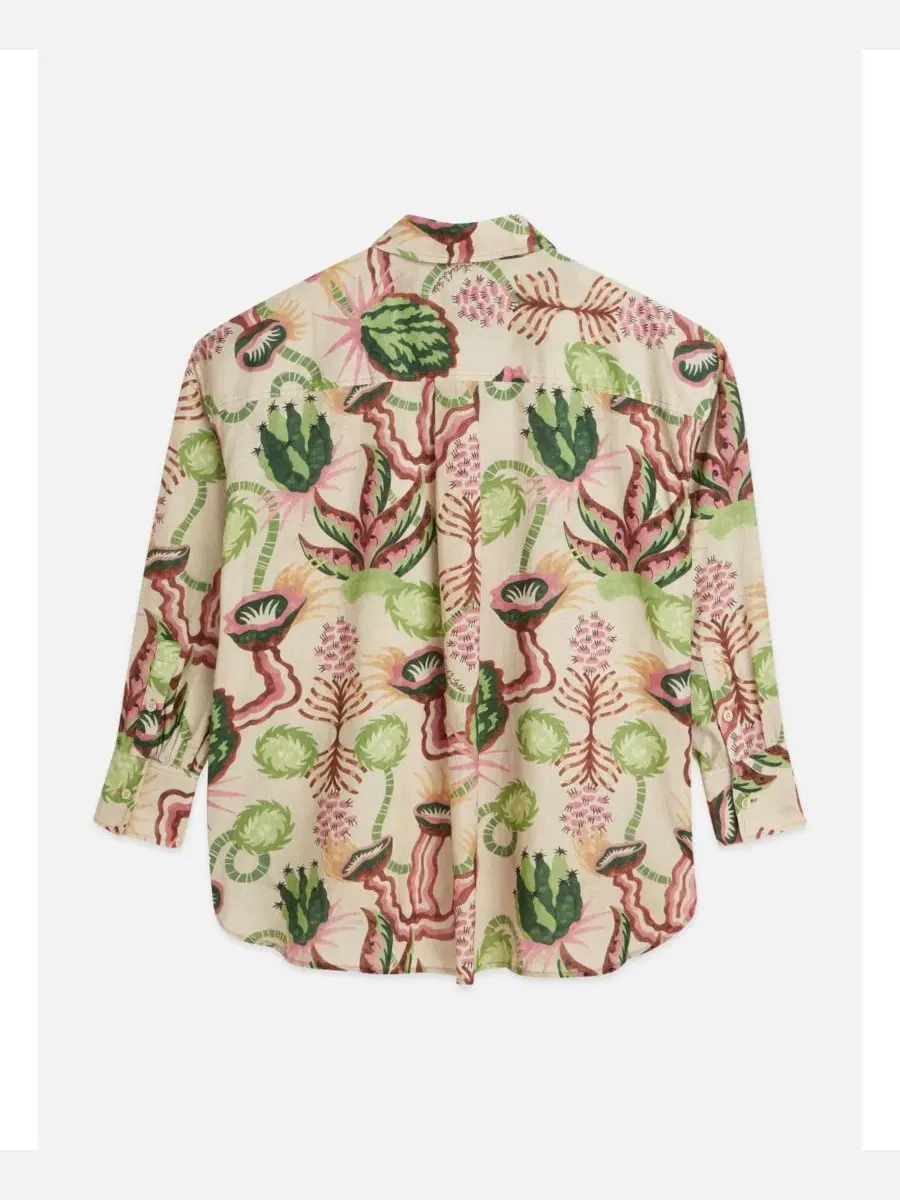 Рубашка с принтом Linen Blend Desert Floral SCOTCH & SODA, Desert Floral Canyon Clay — изображение 6 из 6