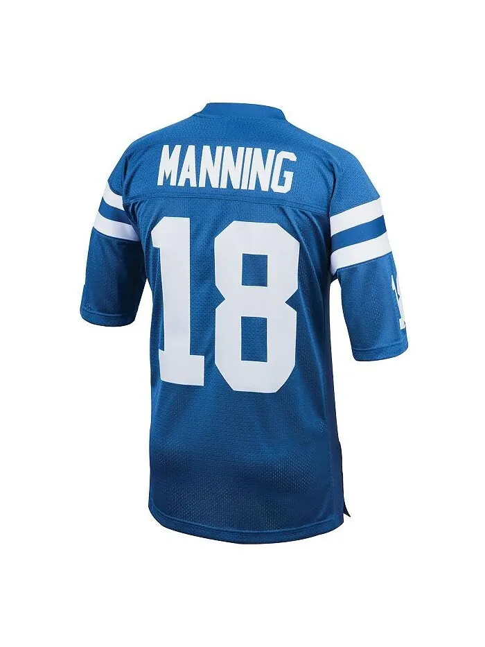 Мужская футболка для пенсионера Peyton Manning Royal Indianapolis Colts 1998 года выпуска Mitchell — изображение 4 из 4