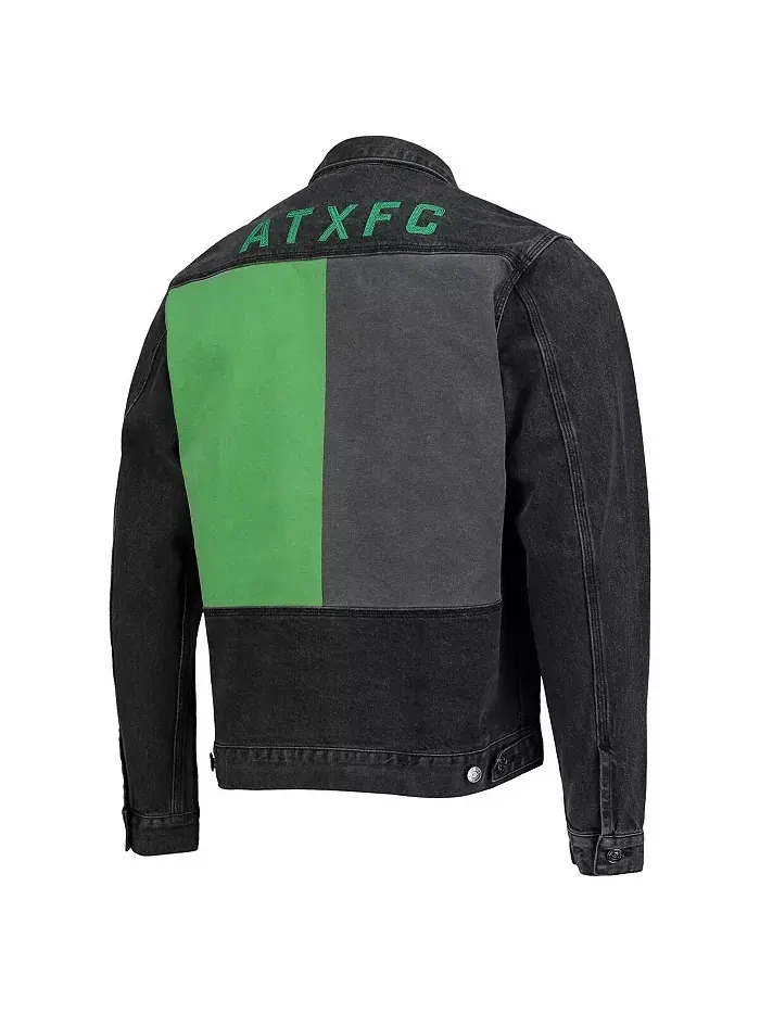 Мужская черная джинсовая куртка на пуговицах Austin FC The Wild Collective — изображение 4 из 5