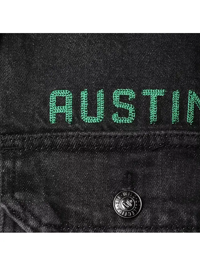 Мужская черная джинсовая куртка на пуговицах Austin FC The Wild Collective — изображение 5 из 5
