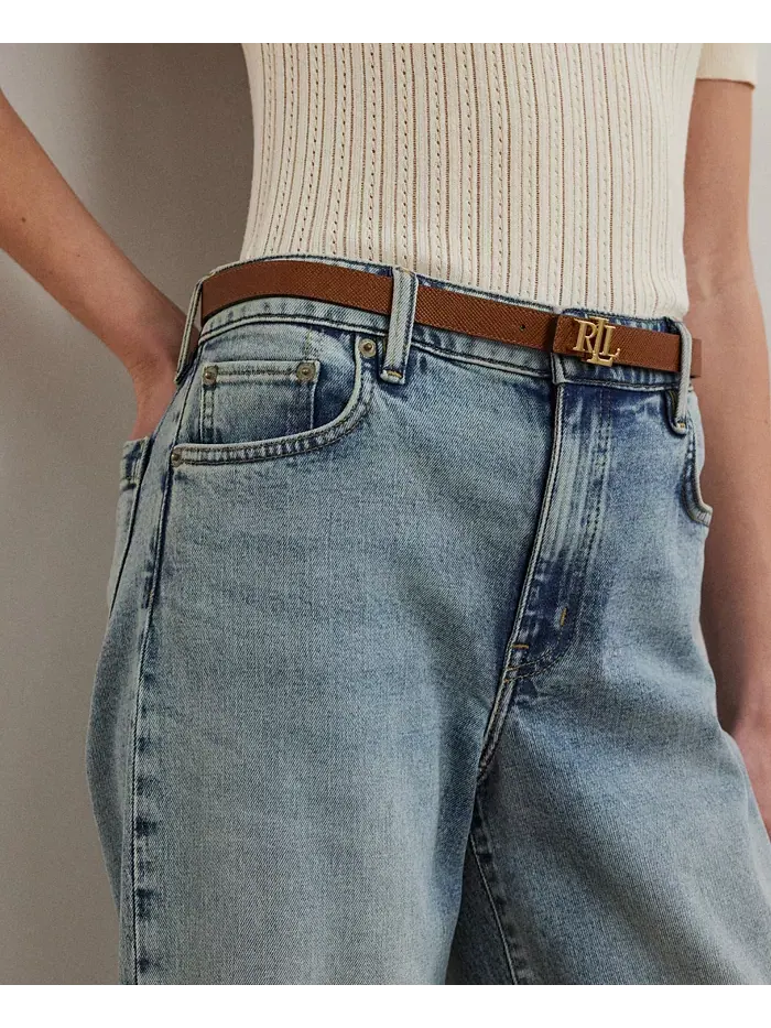 Женские укороченные джинсы с высокой посадкой и широкими штанинами Lauren Ralph Lauren — изображение 5 из 6