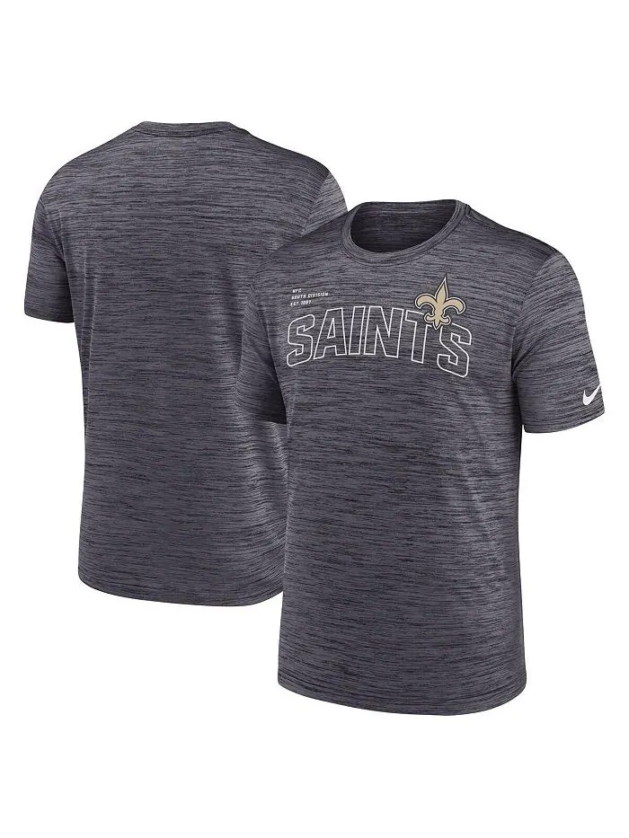Мужская черная футболка New Orleans Saints Velocity Arch Performance Nike — изображение 1 из 1, черный