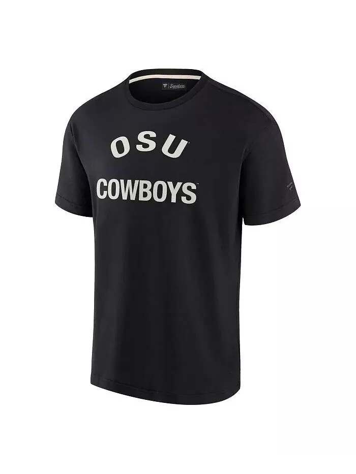 Черная мужская и женская супермягкая футболка с короткими рукавами Oklahoma State Cowboys Fanatics — изображение 2 из 3