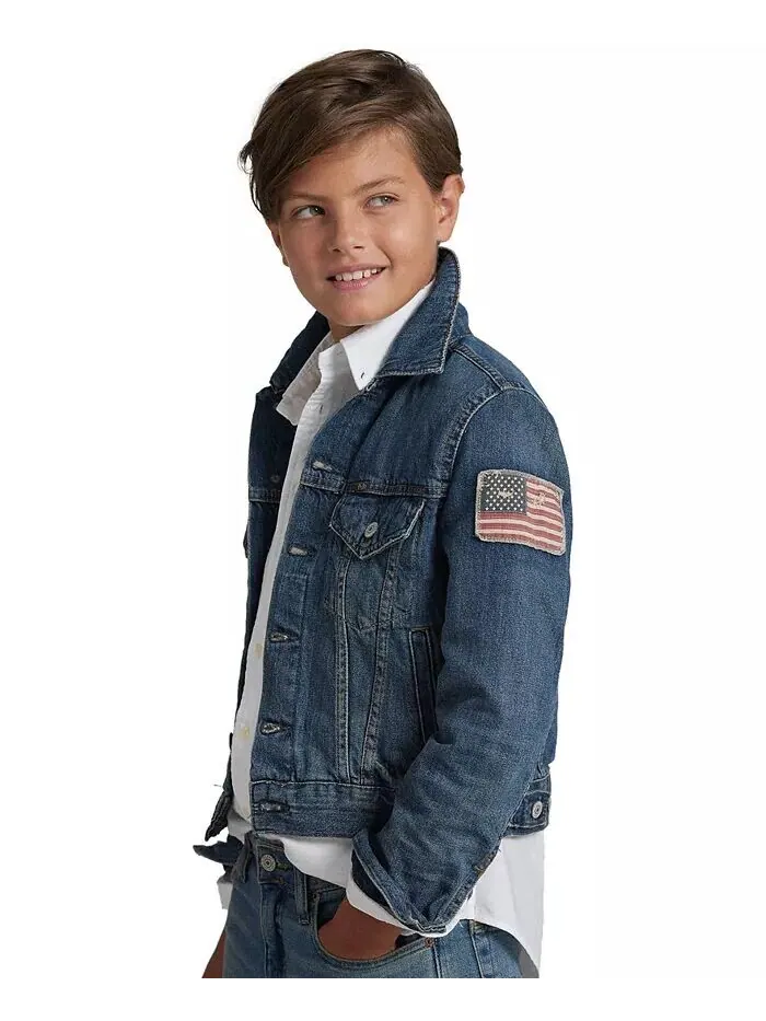 Джинсовая хлопковая куртка для мальчиков Big Boys Polo Ralph Lauren — изображение 3 из 9