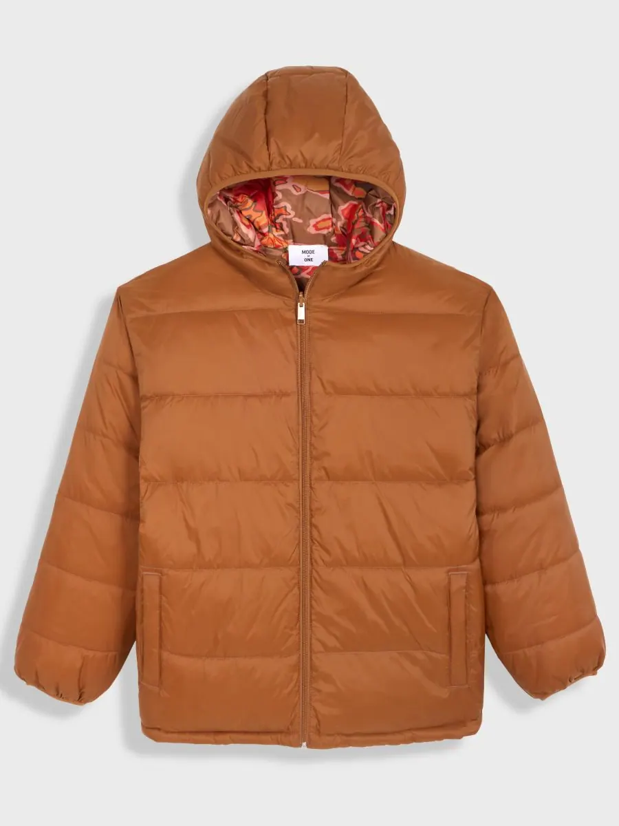 Мужская двусторонняя пуховая куртка с капюшоном Mode of One, Fresh Chestnut — изображение 4 из 6