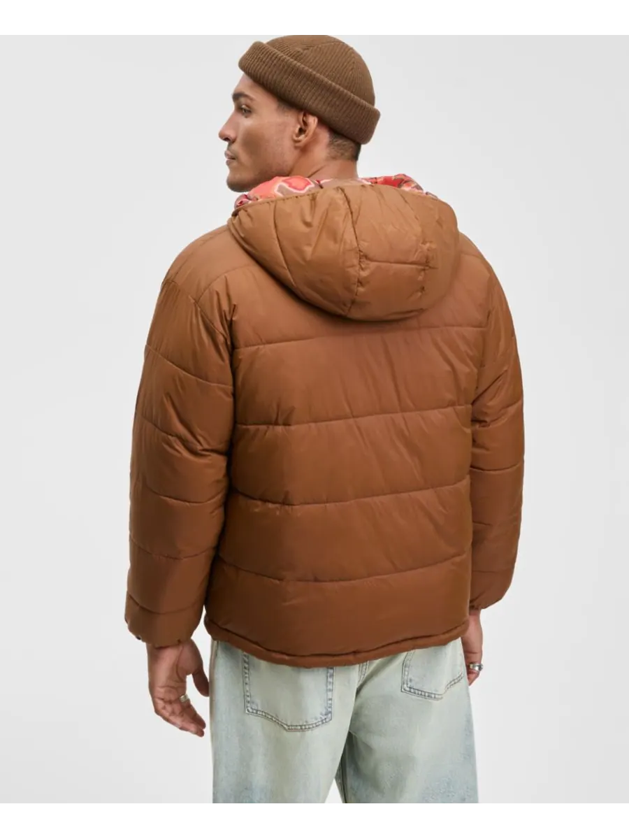 Мужская двусторонняя пуховая куртка с капюшоном Mode of One, Fresh Chestnut — изображение 5 из 6