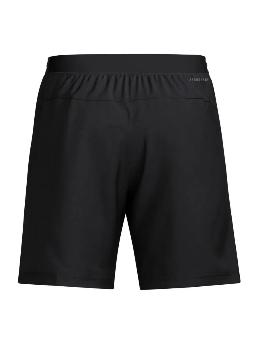 Adidas Мужские черные тренировочные шорты с тканевой отделкой, посвященные программе команды — изображение 2 из 3, черный