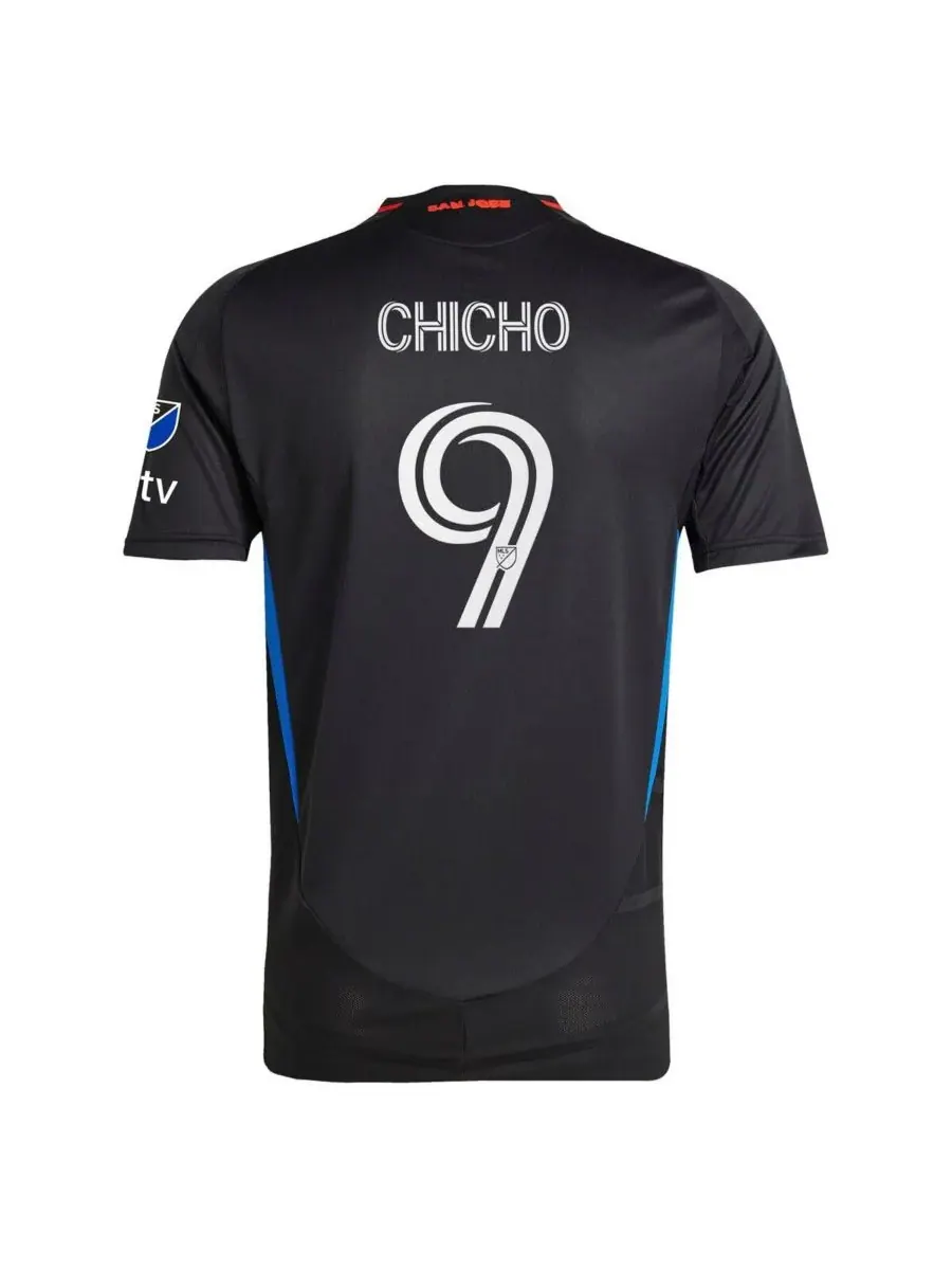 Adidas Мужская черная футболка Кристиана Аранго, игрока команды San Jose Earthquakes 2025 Headliner — изображение 2 из 3