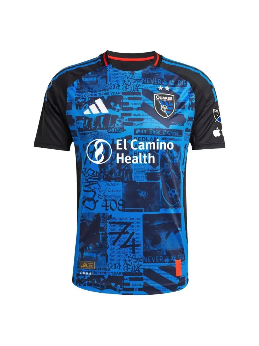 Adidas Мужская черная футболка Кристиана Аранго, игрока команды San Jose Earthquakes 2025 Headliner — изображение 3 из 3