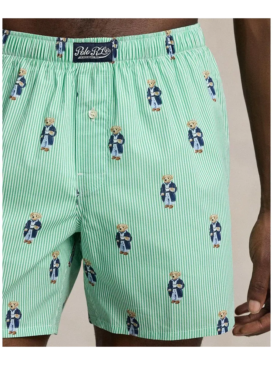 Мужские классические тканые боксерские трусы Polo Ralph Lauren, Morning Robe Bear Stripe — изображение 2 из 4
