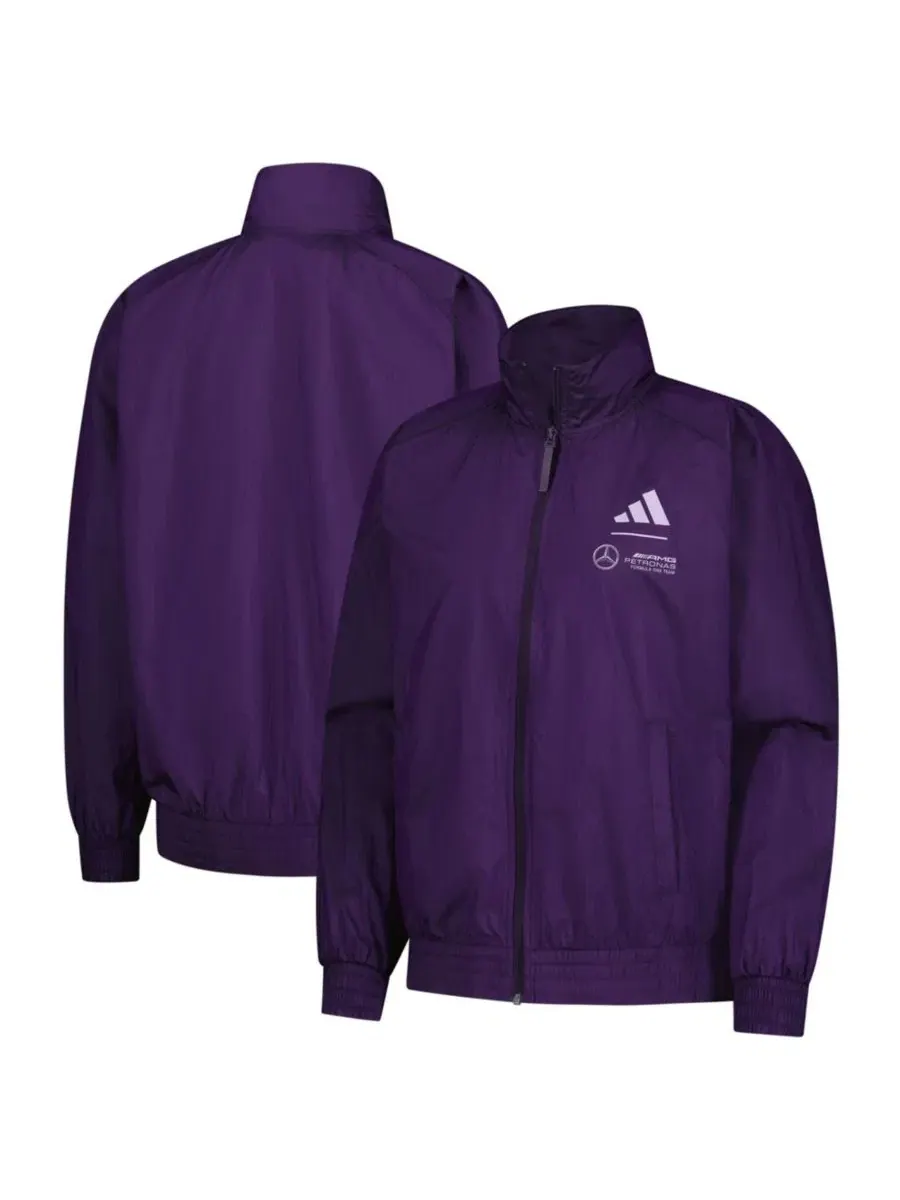 Женская куртка-тракер с принтом Mercedes-AMG Petronas F1, модель Premium Woven Full-Zip adidas