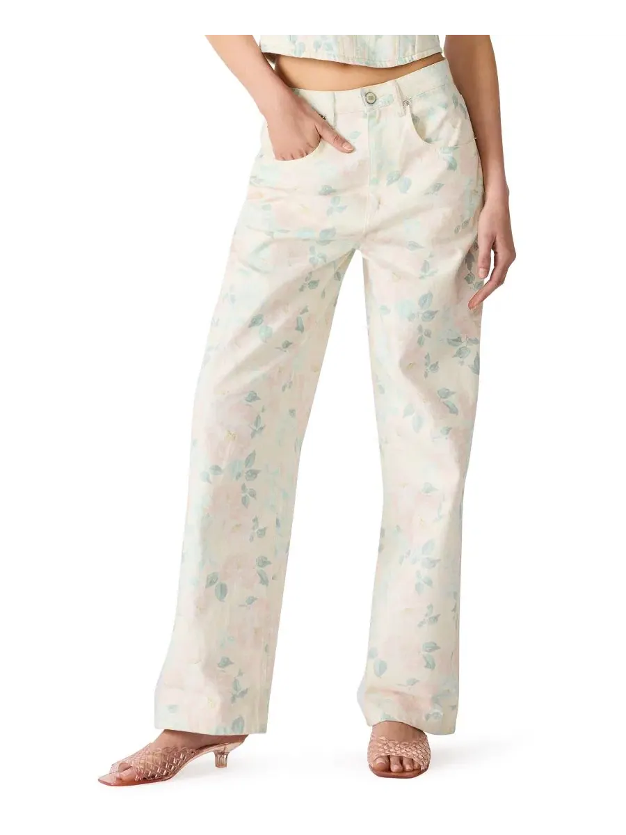 Женские джинсы прямого кроя с цветочным принтом Steve Madden, Georgia Bloom Floral