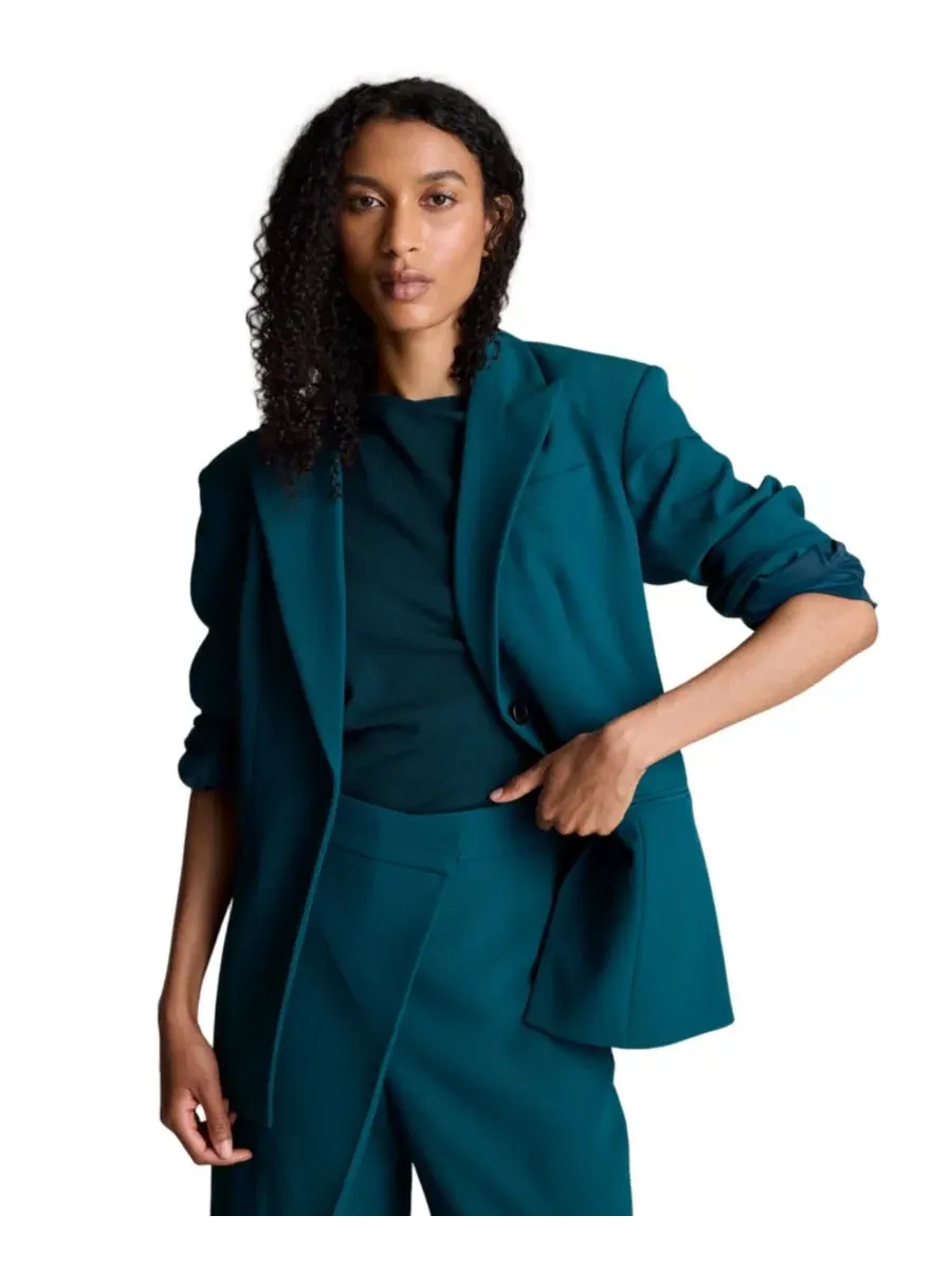 Женский блейзер Kenneth Cole с длинным рукавом на молнии, Teal Dusk